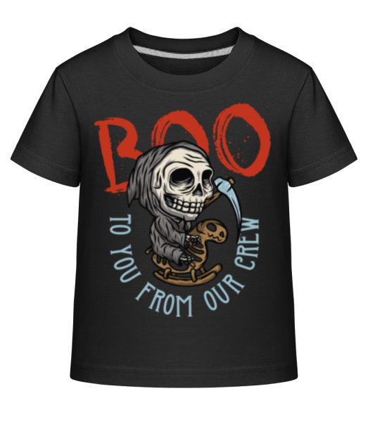 Boo - Kinder Shirtinator T-Shirt - Schwarz - Vorne