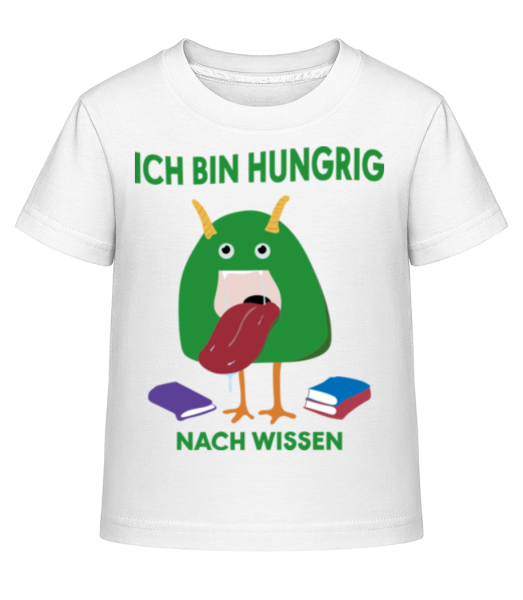 Hungrig Nach Wissen - Kinder Shirtinator T-Shirt - Weiß - Vorne