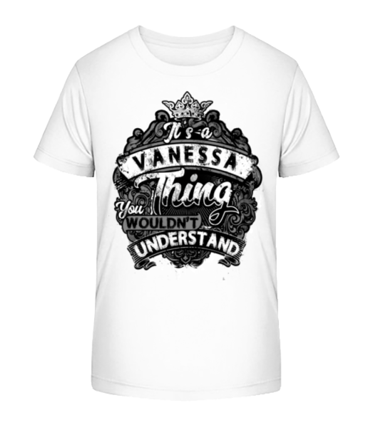 It's A Vanessa Thing - T-shirt bio Enfant Stanley Stella - Blanc - Devant