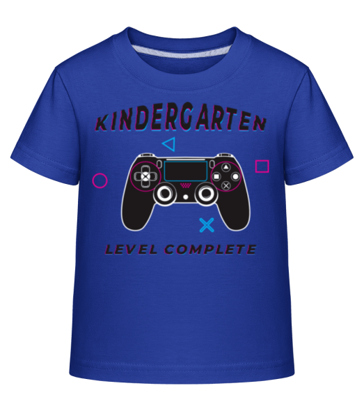 Kindergarten Level Complete - Kinder Shirtinator T-Shirt - Royalblau - Vorne