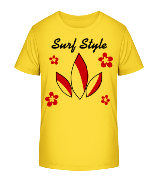 Surf Style - Kinder Bio T-Shirt Stanley Stella - Gelb - Vorne