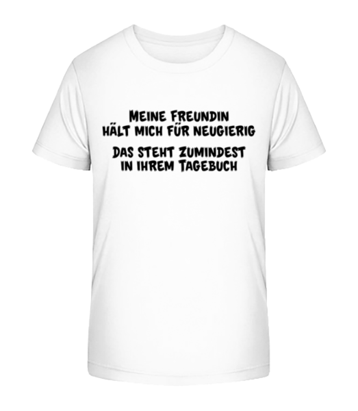 Tagebuch Der Freundin - Kinder Bio T-Shirt Stanley Stella - Weiß - Vorne