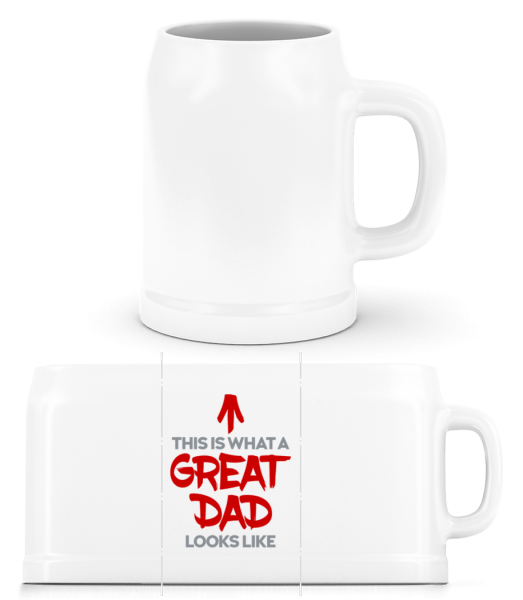 Great Dad Looks Like - Chope de bière - Blanc - Devant