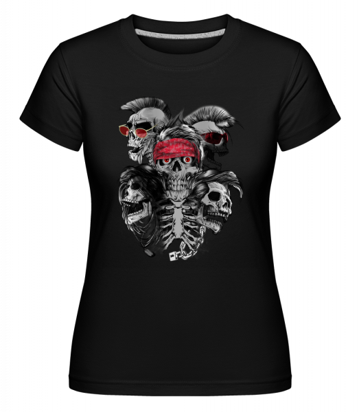 Crânes Fous -  T-shirt Shirtinator femme - Noir - Devant