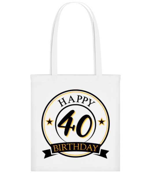 Happy Birthday 40 - Stofftasche - Weiß - Vorne