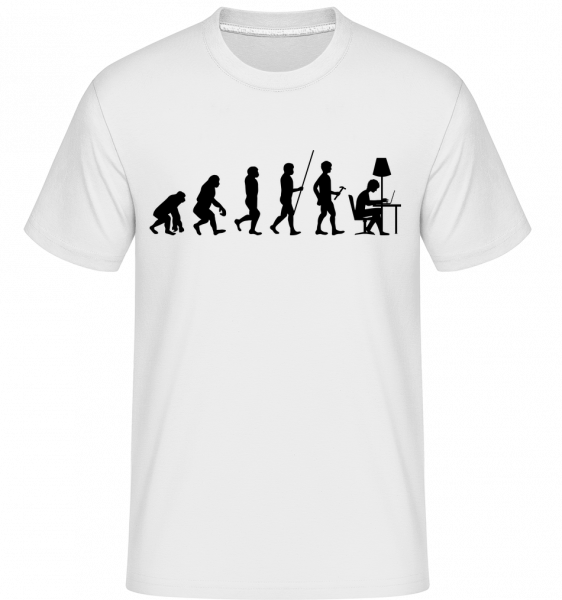 Evolution Des Büroarbeiters - Shirtinator Männer T-Shirt - Weiß - Vorn