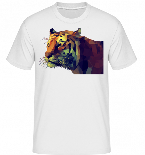 Tigre Polygone -  T-Shirt Shirtinator homme - Blanc - Devant