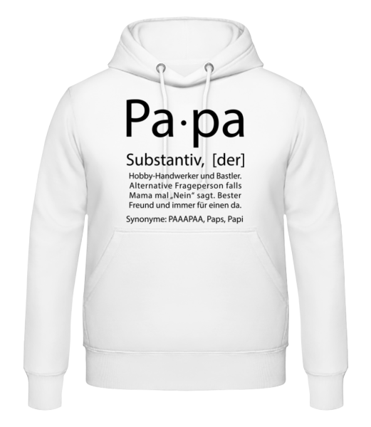 Papa Wörterbuch - Männer Hoodie - Weiß - Vorne