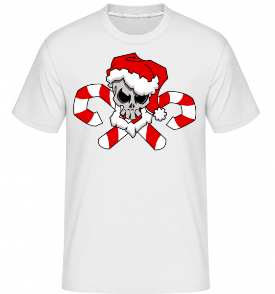 Crâne De Noël -  T-Shirt Shirtinator homme - Blanc - Devant