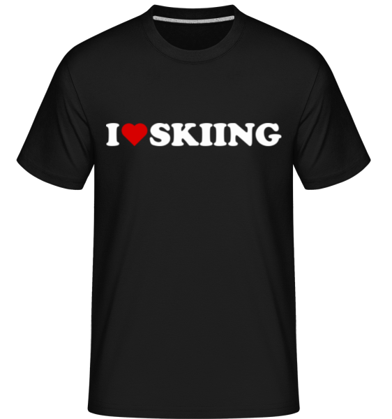 I Love Skiing - Shirtinator Männer T-Shirt - Schwarz - Vorne