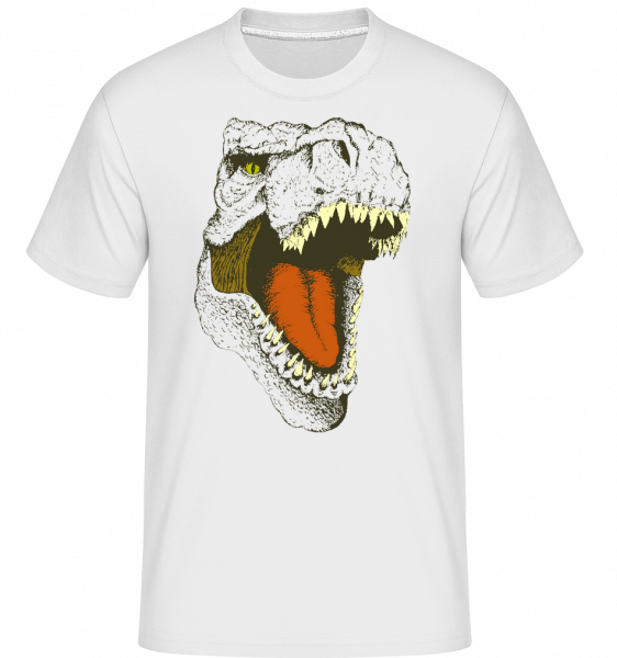 T-Rex Logo - Shirtinator Männer T-Shirt - Weiß - Vorn