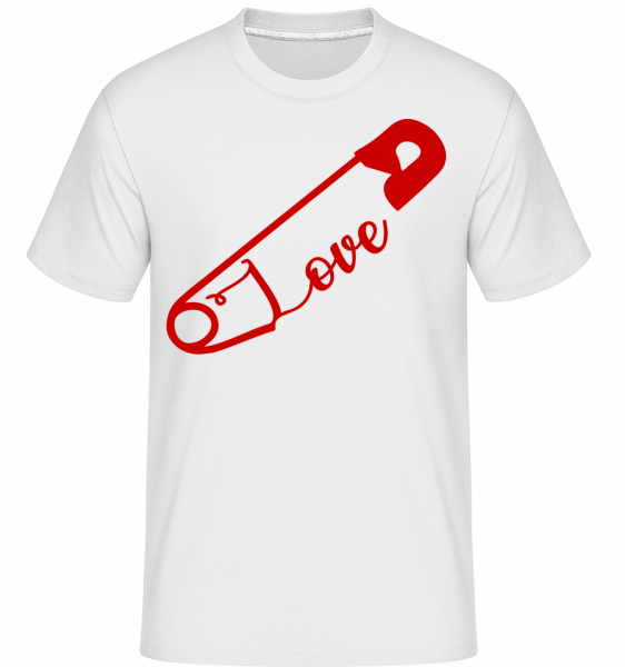 Love Safety Pin -  T-Shirt Shirtinator homme - Blanc - Devant