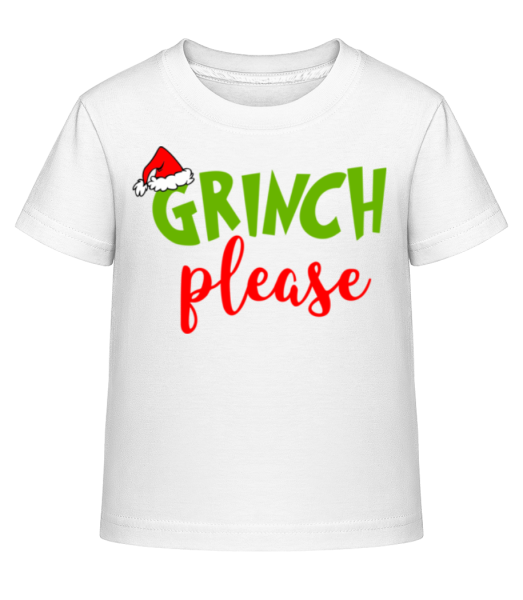 Grinch Please - Kinder Shirtinator T-Shirt - Weiß - Vorne