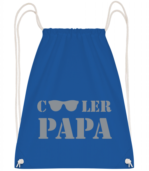 Cooler Papa - Sonnenbrille - Turnbeutel - Royalblau - Vorn