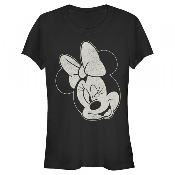 Disney Classics - Micky Maus - Minnie Mouse Minnie Wink - Frauen T-Shirt - Schwarz - Vorne