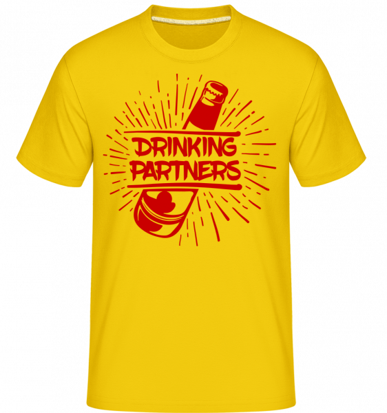 Drinking Partners -  T-Shirt Shirtinator homme - Jaune doré - Devant