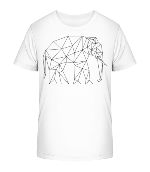 Polygon Éléphant - T-shirt bio Enfant Stanley Stella - Blanc - Devant