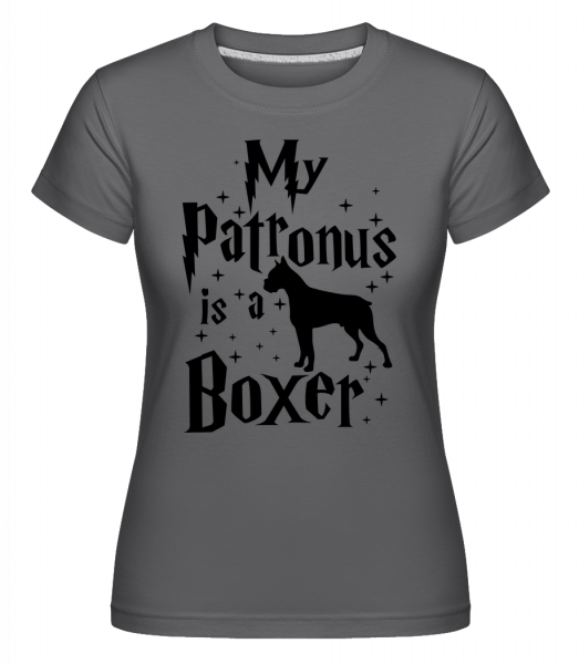 My Patronus Is A Boxer -  T-shirt Shirtinator femme - Anthracite - Devant