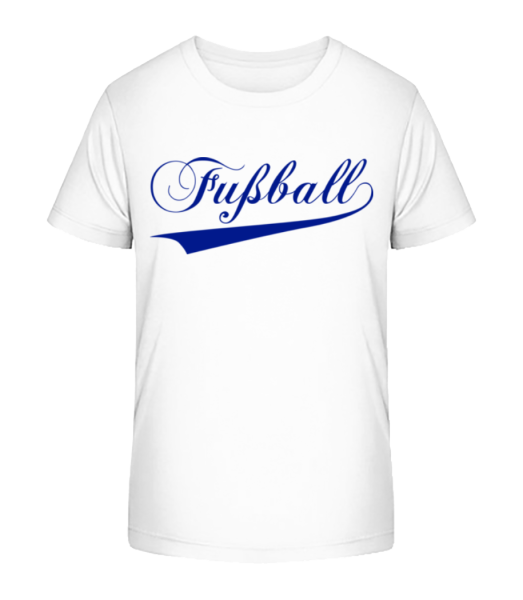 Fussball Schriftzug - Kinder Bio T-Shirt Stanley Stella - Weiß - Vorne