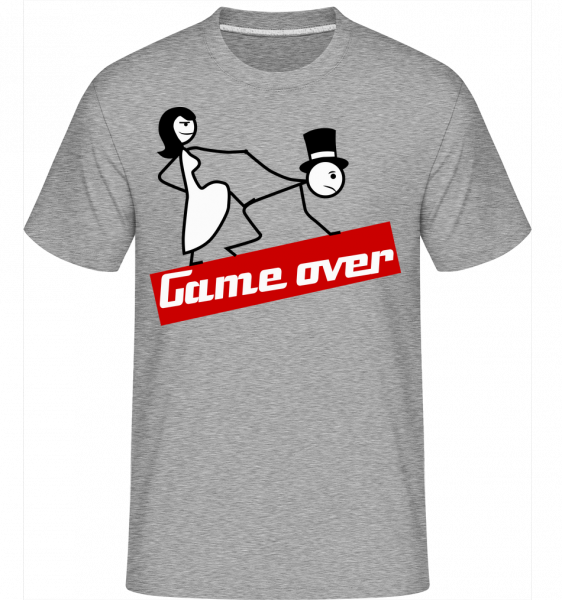 Game Over -  T-Shirt Shirtinator homme - Gris bruyère - Devant