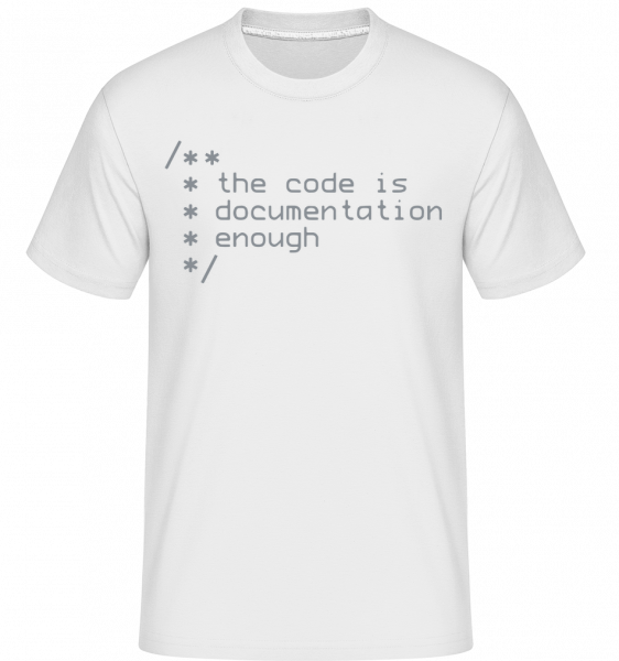 Code Is Documentation -  T-Shirt Shirtinator homme - Blanc - Devant