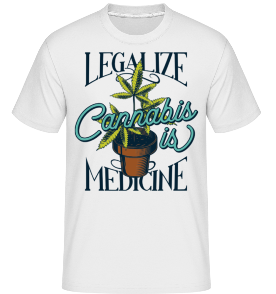 Cannabis Is Medicine - Shirtinator Männer T-Shirt - Weiß - Vorne
