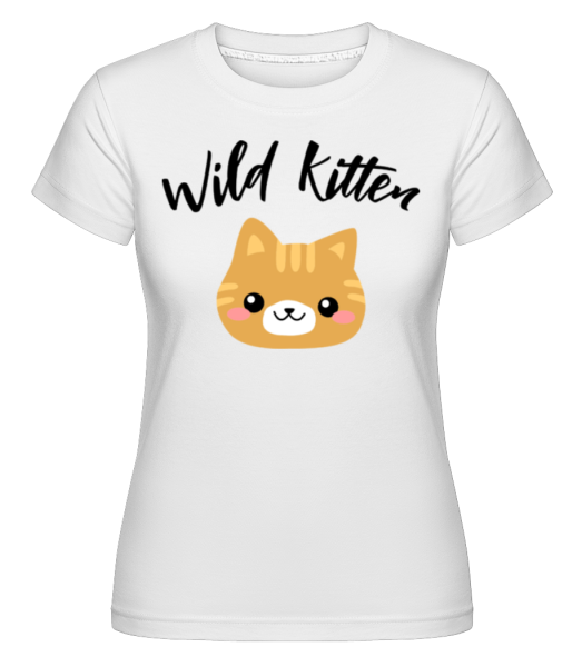 Wild Kitten -  T-shirt Shirtinator femme - Blanc - Devant