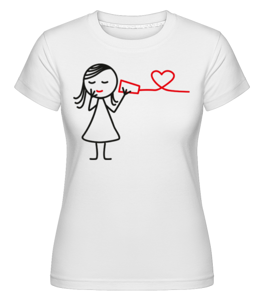 Ligne téléphonique femme -  T-shirt Shirtinator femme - Blanc - Devant