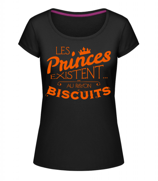Les Princes Existent - T-shirt à col rond Megan - Noir - Devant