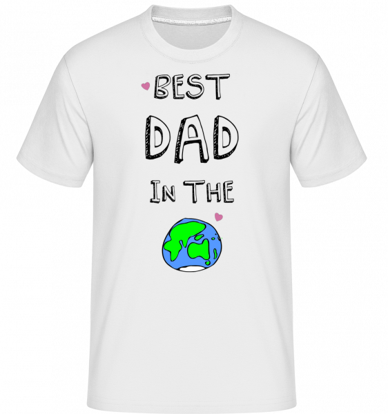 Worlds Best Dad - Shirtinator Männer T-Shirt - Weiß - Vorn