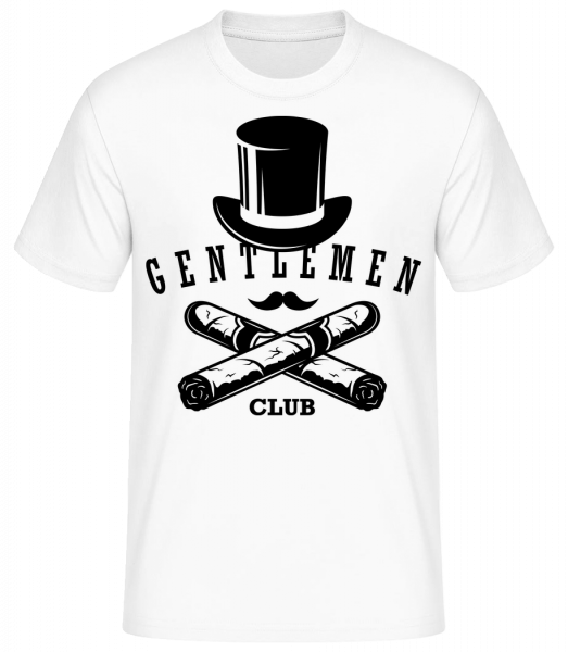 Gentlemen Club - Männer Basic T-Shirt - Weiß - Vorn