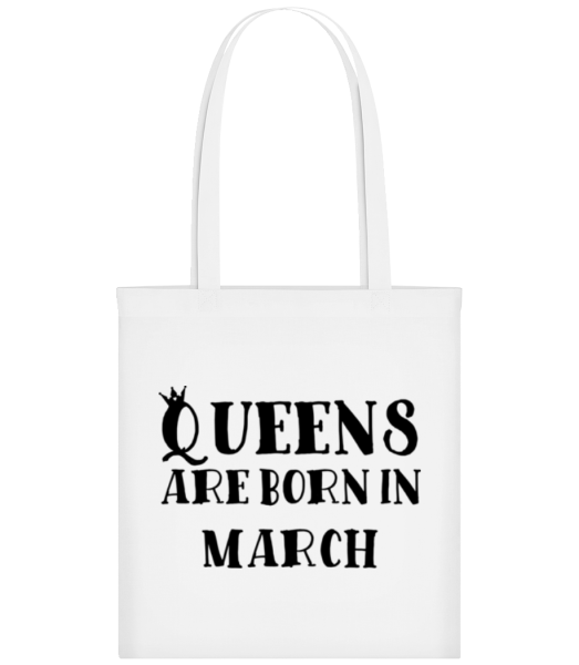 Queens Are Born In March - Tote Bag - Blanc - Devant