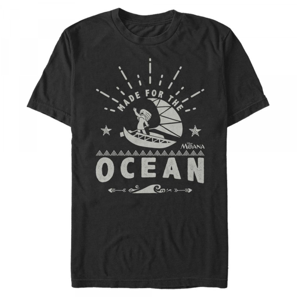 Pixar - Moana - Skupina Made For The Ocean - Männer T-Shirt - Schwarz - Vorne