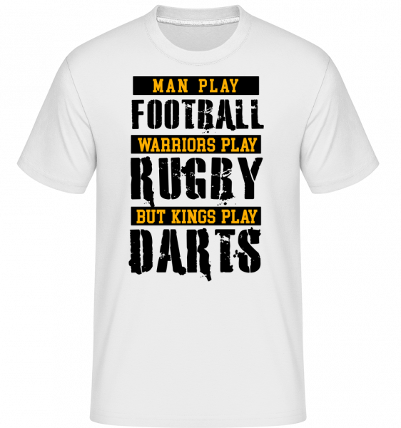 Kings Play Darts -  T-Shirt Shirtinator homme - Blanc - Devant
