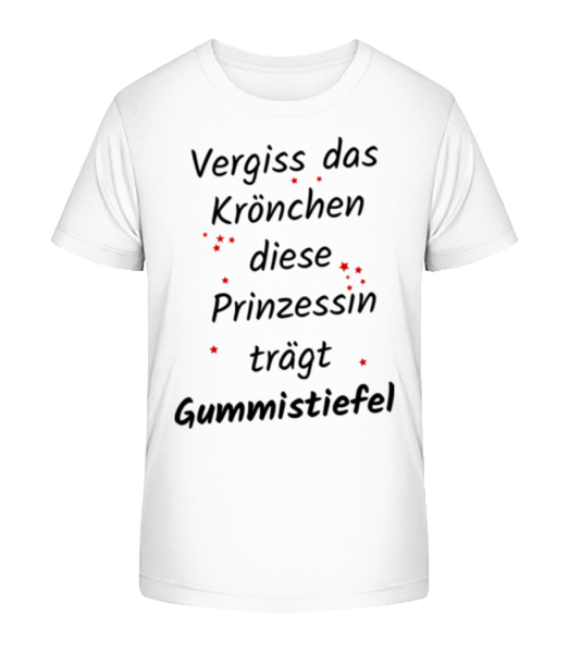 Prinzessin Trägt Gummistiefel - Kinder Bio T-Shirt Stanley Stella - Weiß - Vorne