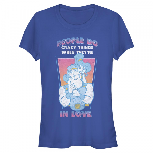 Disney Classics - Hercules - Hercules & Meg Crazy Things - Valentinstag - Frauen T-Shirt - Royalblau - Vorne