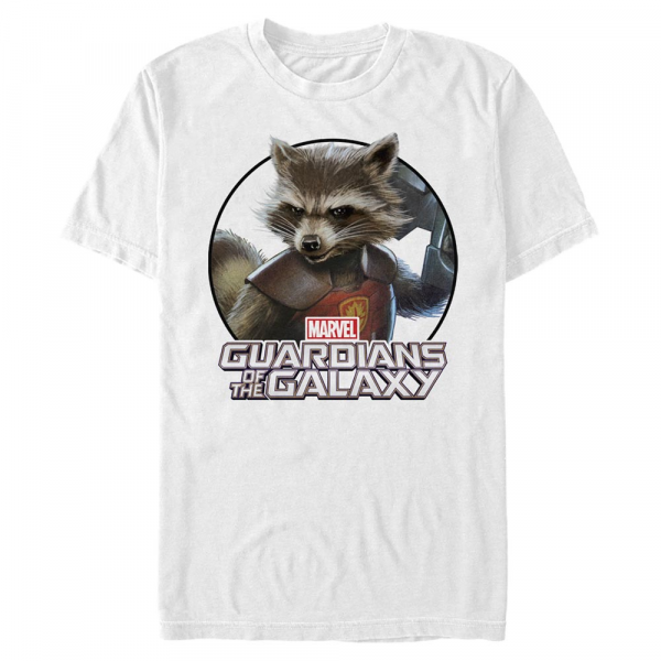 Marvel - Les Gardiens de la Galaxie - Rocket Dangerous Animal - Homme T-shirt - Blanc - Devant
