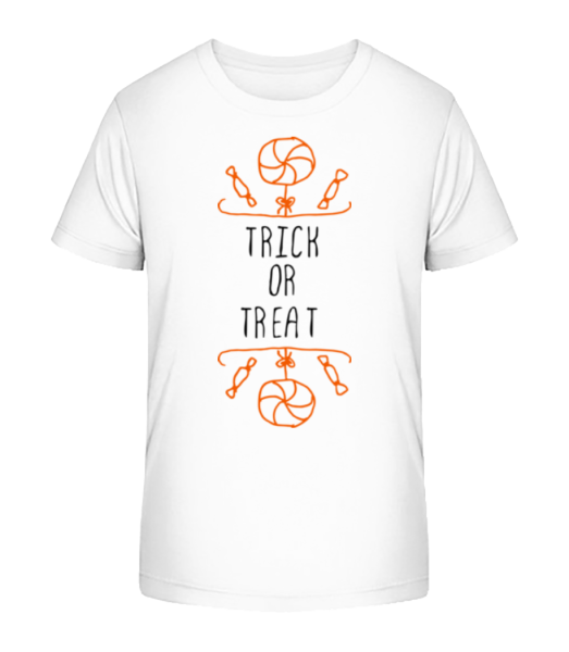 Trick Or Treat Bonbons - Kinder Bio T-Shirt Stanley Stella - Weiß - Vorne