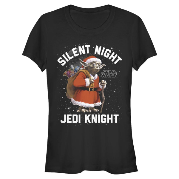 Star Wars - Yoda Jedi Knight - Weihnachten - Frauen T-Shirt - Schwarz - Vorne