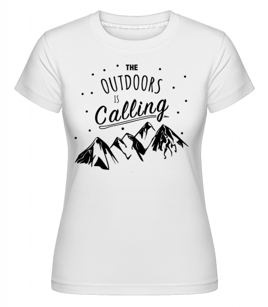 The Outdoors Is Calling -  T-shirt Shirtinator femme - Blanc - Devant