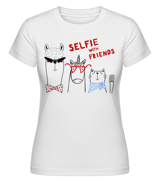 Selfie With Friends -  T-shirt Shirtinator femme - Blanc - Devant