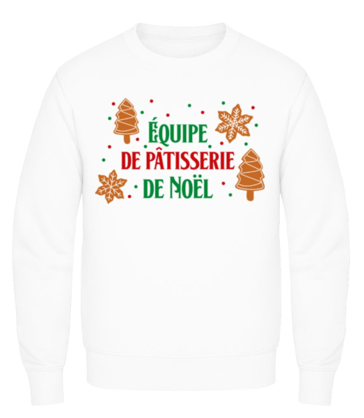 Équipe De Pâtisserie De Noël 2 - Sweatshirt Homme - Blanc - Devant