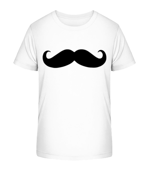 Schnurrbart - Kinder Bio T-Shirt Stanley Stella - Weiß - Vorne