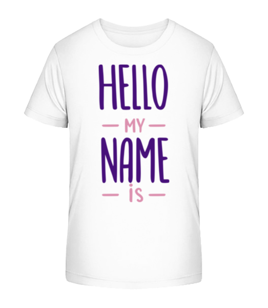 Hello My Name Is - T-shirt bio Enfant Stanley Stella - Blanc - Devant