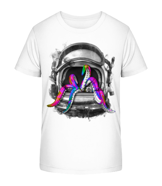 Tintenfisch Helm - Kinder Bio T-Shirt Stanley Stella - Weiß - Vorne