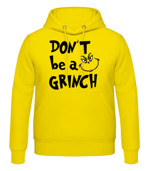 Don't Be A Grinch - Männer Hoodie - Gelb - Vorne