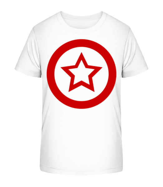 Star Icon Red - T-shirt bio Enfant Stanley Stella - Blanc - Devant