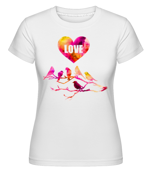 Birds Love -  T-shirt Shirtinator femme - Blanc - Devant