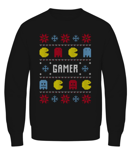 Gamer - Männer Pullover - Schwarz - Vorne