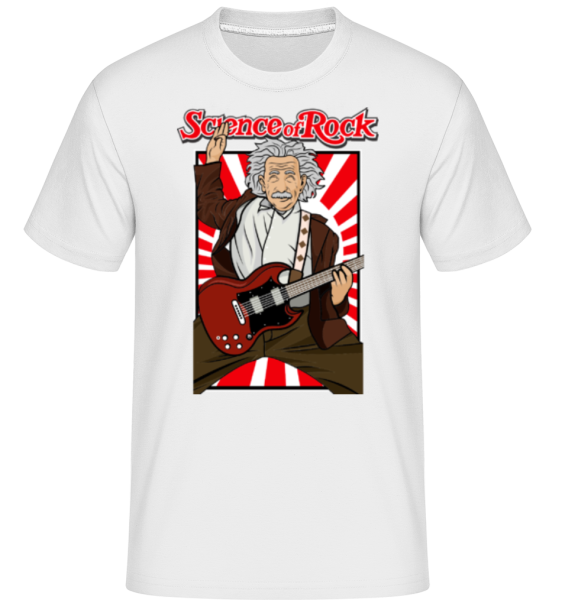 Einstein Science Of Rock -  T-Shirt Shirtinator homme - Blanc - Devant